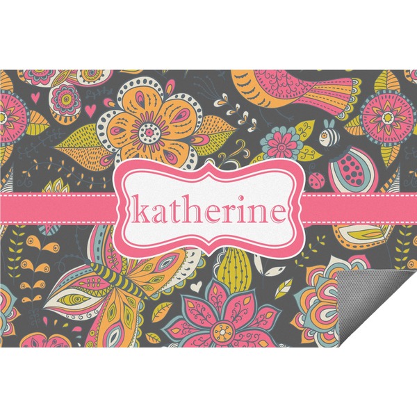 Custom Birds & Butterflies Indoor / Outdoor Rug (Personalized)