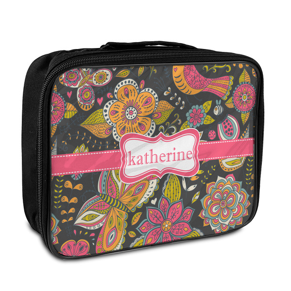 Custom Birds & Butterflies Insulated Lunch Bag (Personalized)