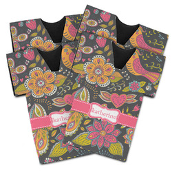 Birds & Butterflies Jersey Bottle Cooler - Set of 4 (Personalized)