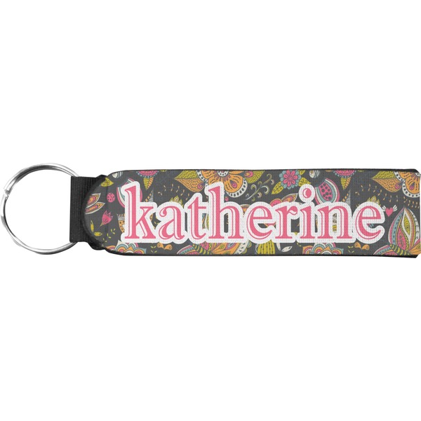 Custom Birds & Butterflies Neoprene Keychain Fob (Personalized)