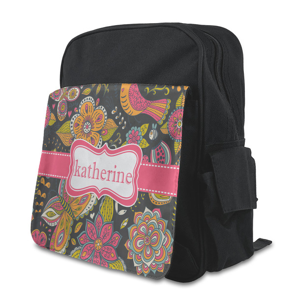 Custom Birds & Butterflies Preschool Backpack (Personalized)