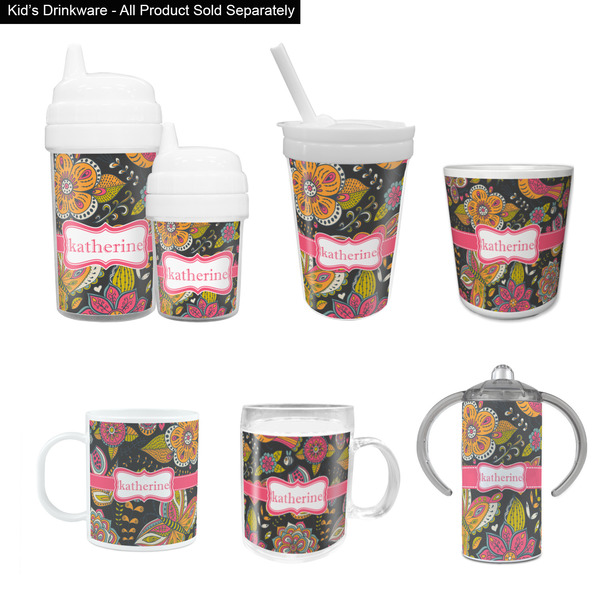 Birds & Butterflies Kid's Drinkware - Customized & Personalized
