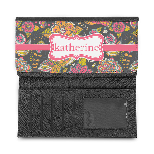 Birds & Butterflies Ladies Wallet - Half Way Open