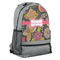 Birds & Butterflies Large Backpack - Gray - Angled View
