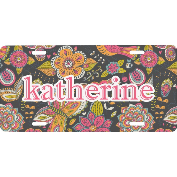 Custom Birds & Butterflies Front License Plate (Personalized)