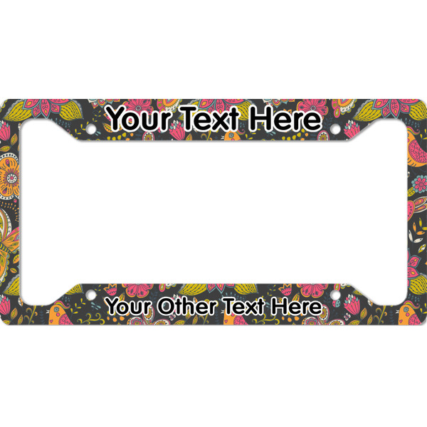 Custom Birds & Butterflies License Plate Frame - Style A (Personalized)