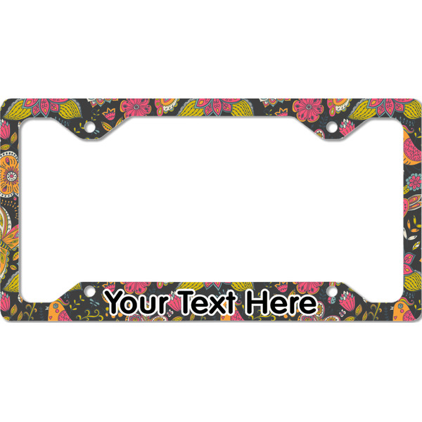 Custom Birds & Butterflies License Plate Frame - Style C (Personalized)
