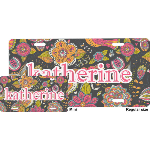 Birds & Butterflies License Plate (Sizes)