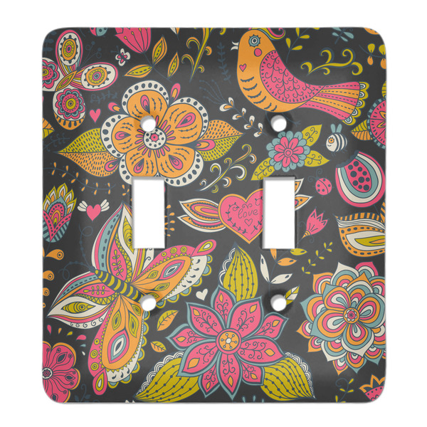 Custom Birds & Butterflies Light Switch Cover (2 Toggle Plate)