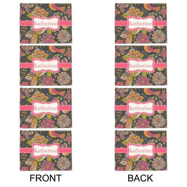 Birds & Butterflies Linen Placemat - APPROVAL Set of 4 (double sided)