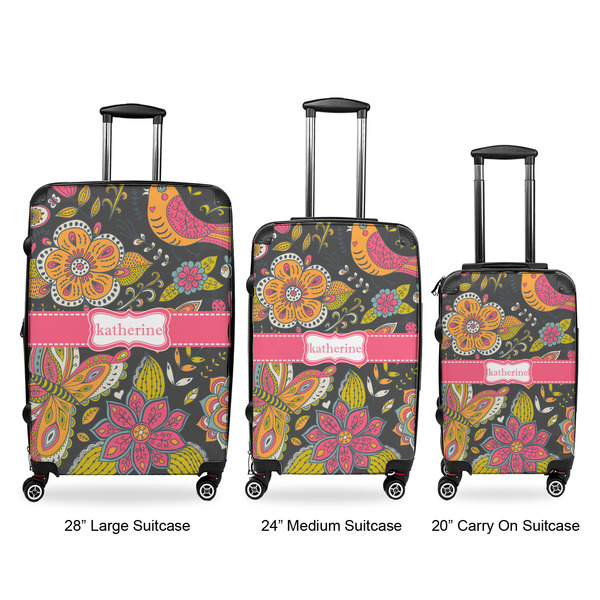 Birds & Butterflies Luggage Bags all sizes - With Handle