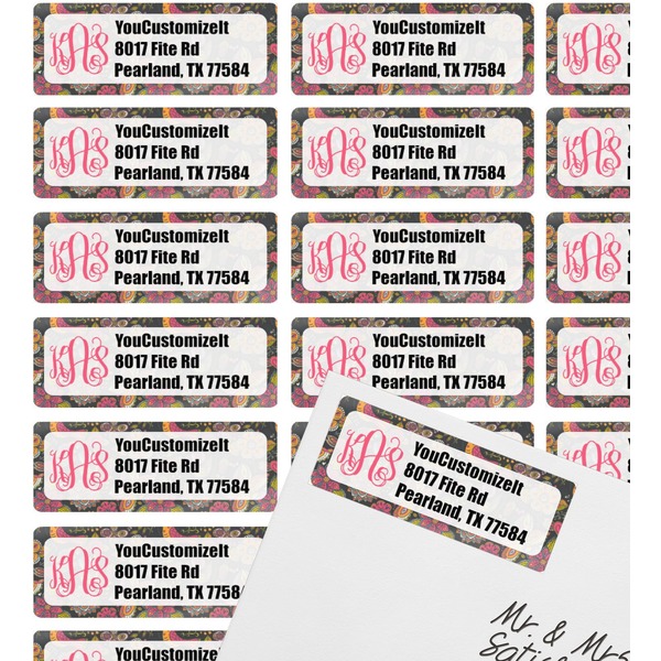 Birds & Butterflies Mailing Label on Envelope - Multiple Labels