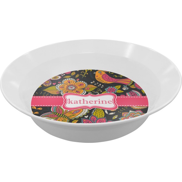 Custom Birds & Butterflies Melamine Bowl - 12 oz (Personalized)