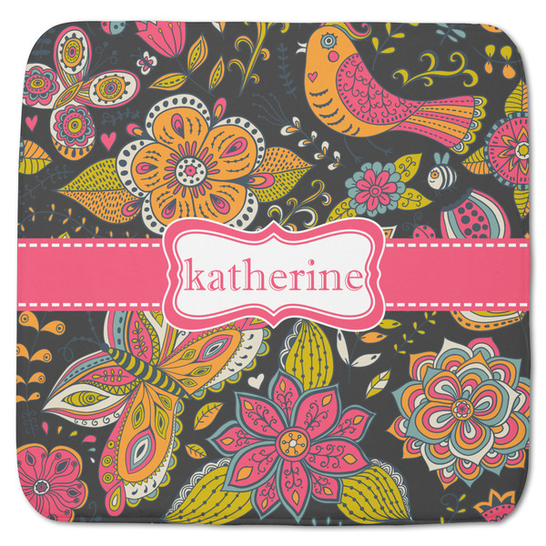 Custom Birds & Butterflies Memory Foam Bath Mat - 48"x48" (Personalized)