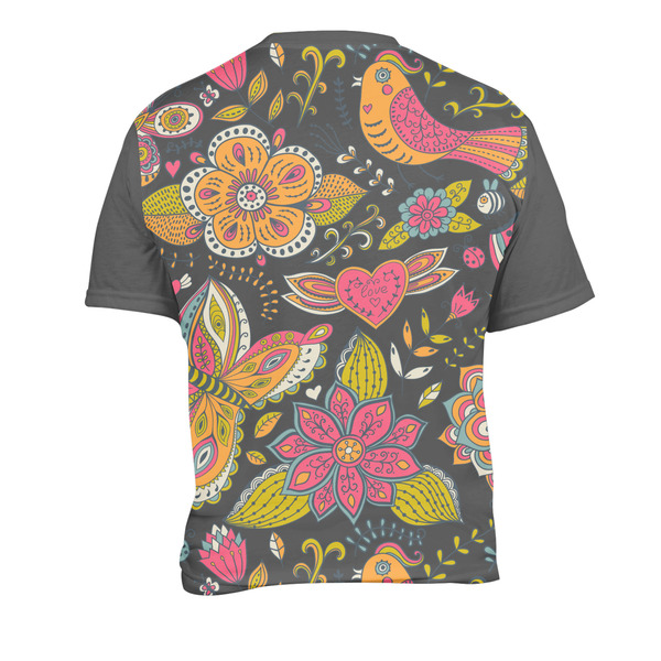 Birds & Butterflies Men's Crew Neck T Shirt Medium - Back