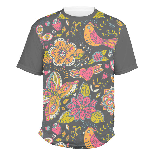 Custom Birds & Butterflies Men's Crew T-Shirt