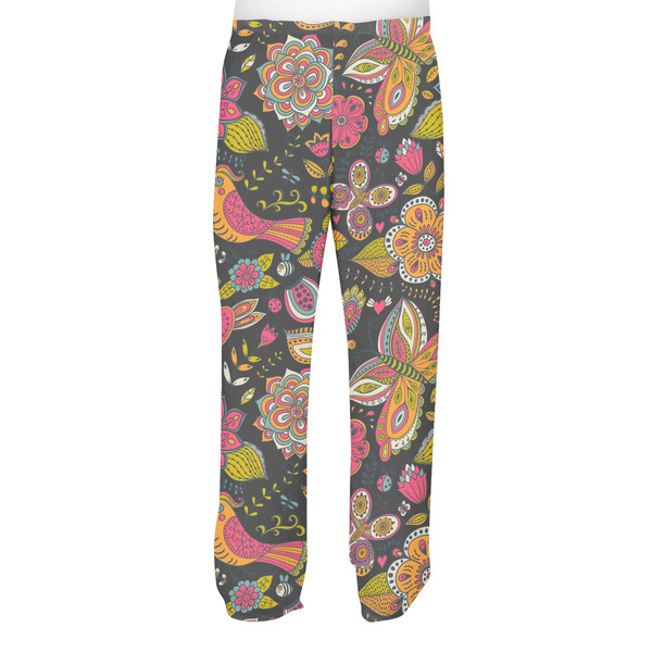 Birds & Butterflies Men's Pjs Back - on model