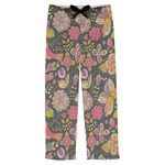 Birds & Butterflies Mens Pajama Pants - XS