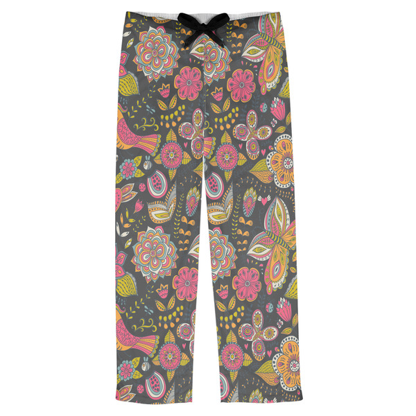 Custom Birds & Butterflies Mens Pajama Pants - S