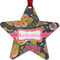 Birds & Butterflies Metal Star Ornament - Double Sided w/ Name or Text