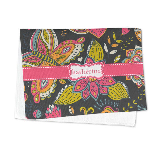 Birds & Butterflies Microfiber Dish Towel - FOLDED HALF