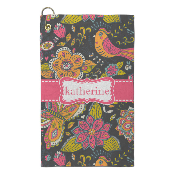 Custom Birds & Butterflies Microfiber Golf Towel - Small (Personalized)