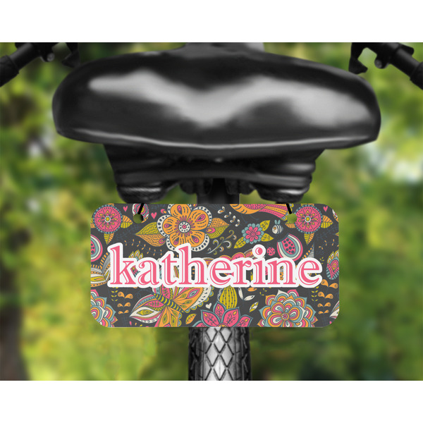 Birds & Butterflies Mini License Plate on Bicycle - LIFESTYLE Two holes