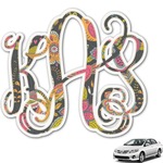 Birds & Butterflies Monogram Car Decal (Personalized)