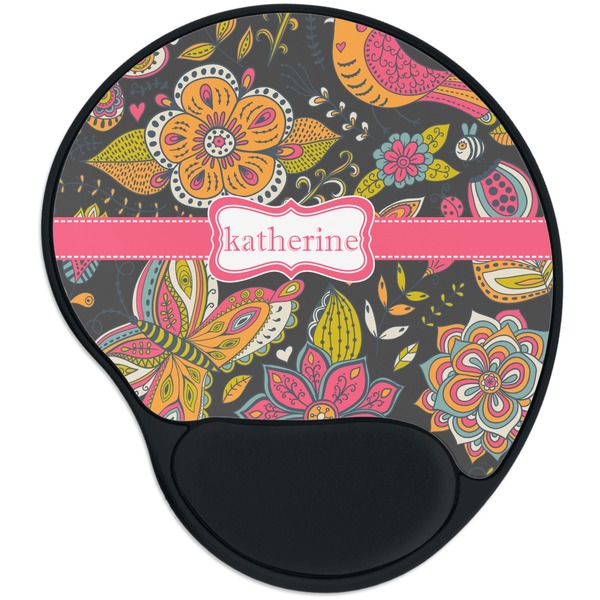 Custom Birds & Butterflies Mouse Pad with Wrist Support