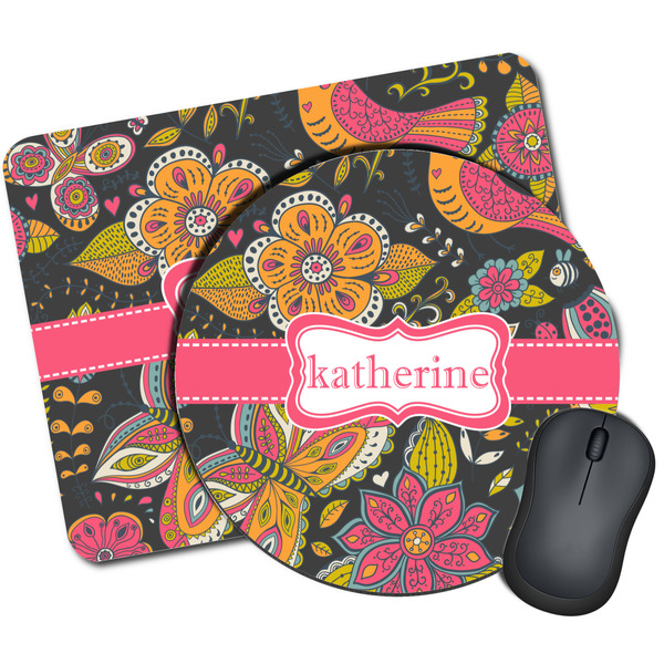 Custom Birds & Butterflies Mouse Pad (Personalized)
