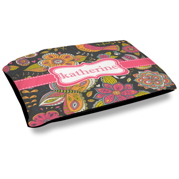 Custom Birds & Butterflies Outdoor Dog Bed - Large (Personalized)