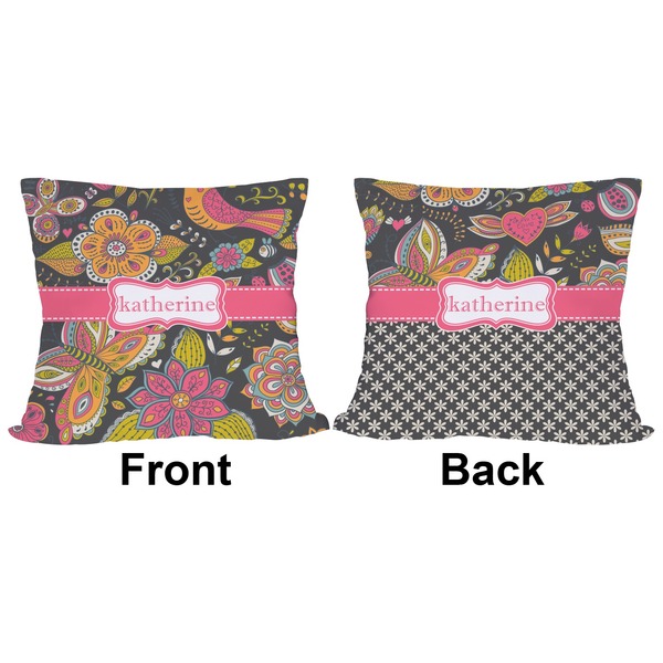 Birds & Butterflies Outdoor Pillow - 20x20