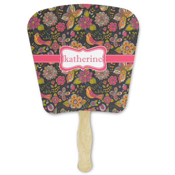 Custom Birds & Butterflies Paper Fan (Personalized)