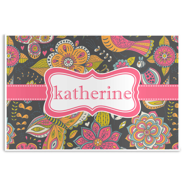 Custom Birds & Butterflies Disposable Paper Placemats (Personalized)