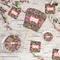 Birds & Butterflies Party Supplies Combination Image - All items - Plates, Coasters, Fans
