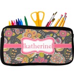 Birds & Butterflies Neoprene Pencil Case - Small w/ Name or Text