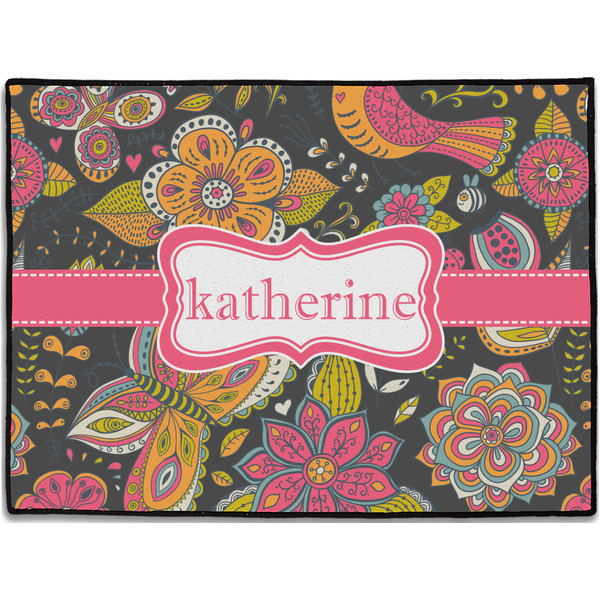 Custom Birds & Butterflies Door Mat - 24"x18" (Personalized)