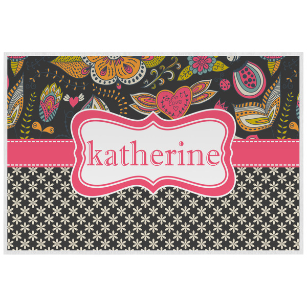 Birds & Butterflies Personalized Placemat (Back)