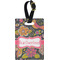 Birds & Butterflies Plastic Luggage Tag - Rectangular w/ Name or Text