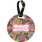 Birds & Butterflies Plastic Luggage Tag - Round (Personalized)