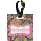 Birds & Butterflies Plastic Luggage Tag - Square w/ Name or Text