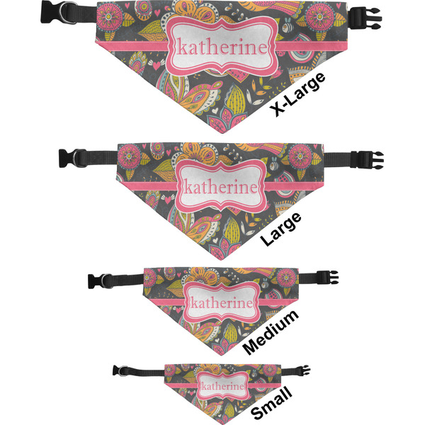 Birds & Butterflies Pet Bandana Sizes