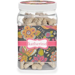 Birds & Butterflies Dog Treat Jar (Personalized)