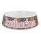 Birds & Butterflies Plastic Dog Bowl - Large (Personalized)