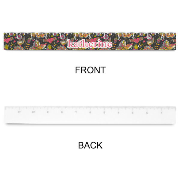Birds & Butterflies Plastic Ruler - 12" - APPROVAL