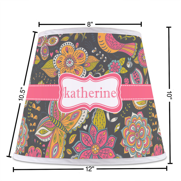 Birds & Butterflies Poly Film Empire Lampshade - Dimensions