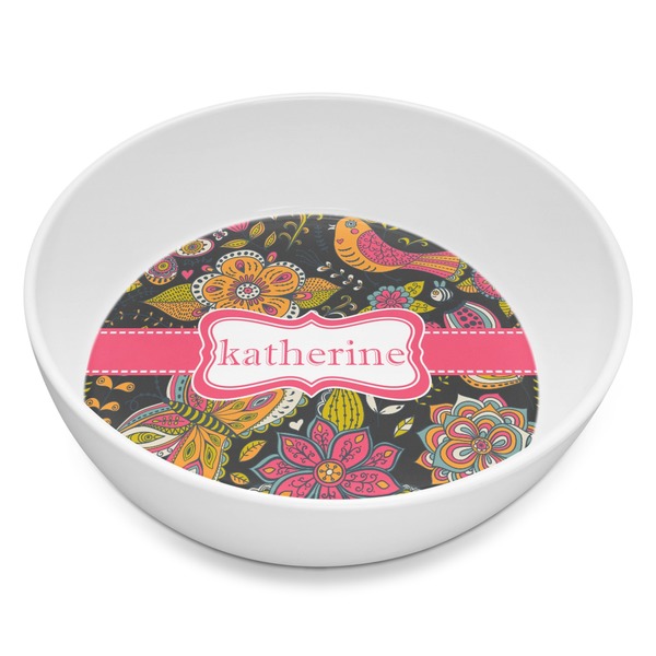 Custom Birds & Butterflies Melamine Bowl - 8 oz (Personalized)