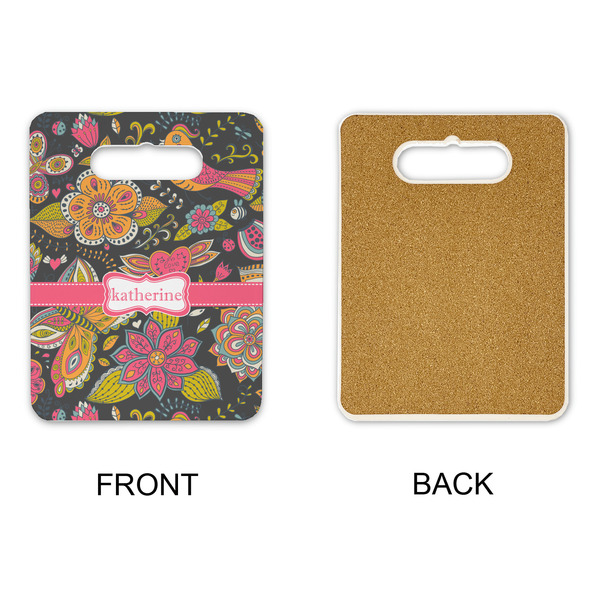 Birds & Butterflies Rectangle Trivet with Handle - APPROVAL