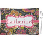 Birds & Butterflies Glass Rectangular Appetizer / Dessert Plate (Personalized)