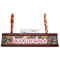 Birds & Butterflies Red Mahogany Nameplates with Business Card Holder - Straight